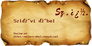 Szlávi Ábel névjegykártya